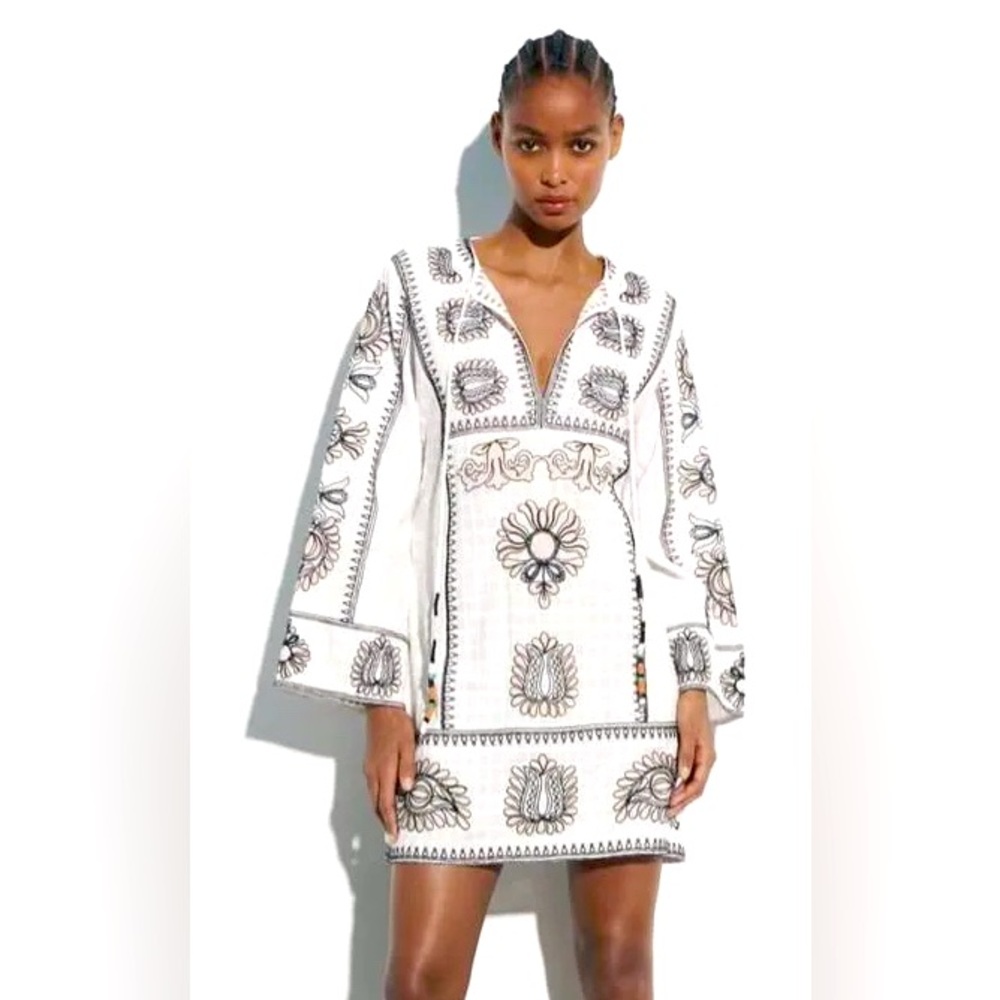 Zara Embellished Short Tunic Dress NWT